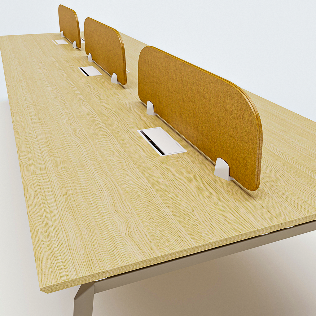 Double sided workstation for 6 people