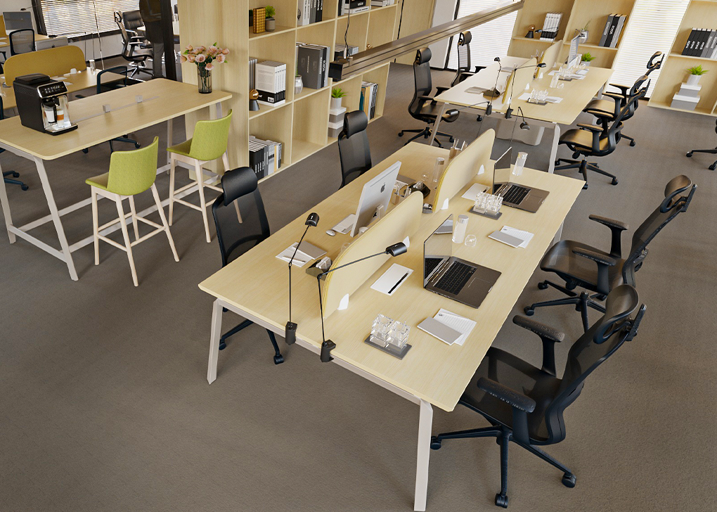 Face to face workstation for 4 people