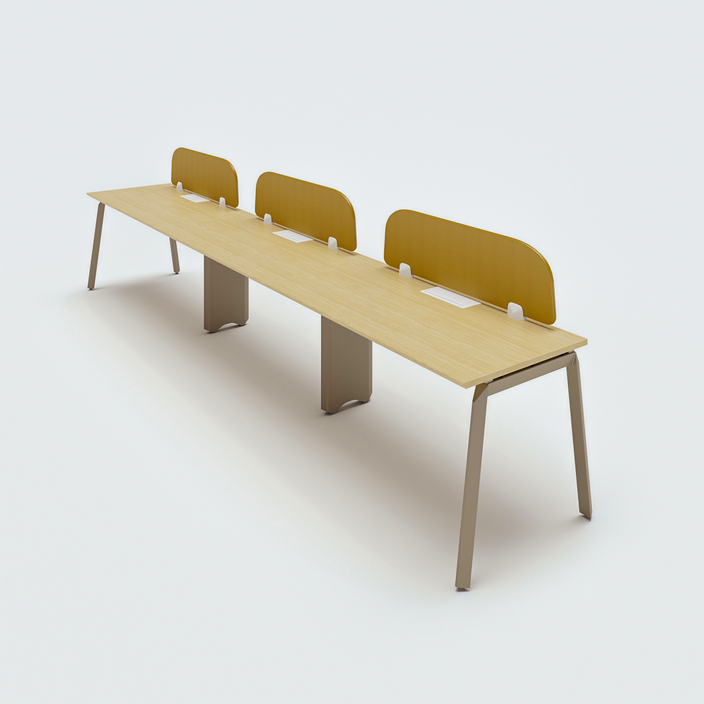 Single side workstation for 3 people