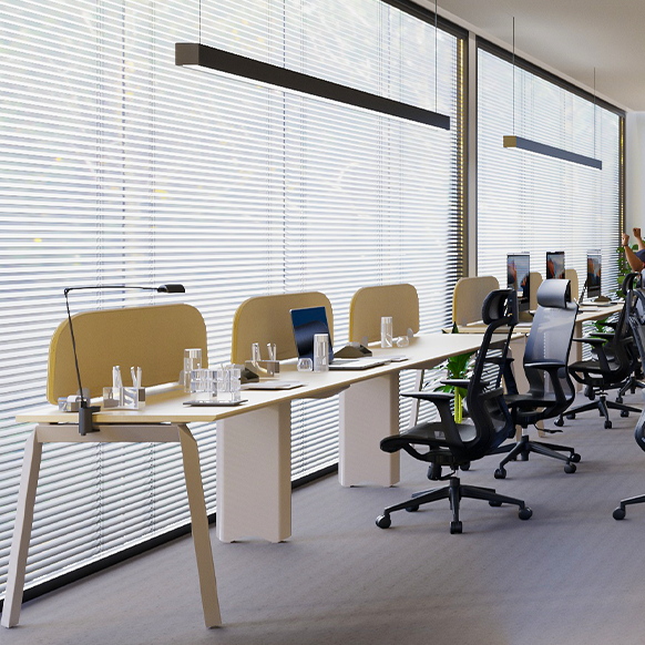 Single side workstation for 3 people - Bellucci & Ross