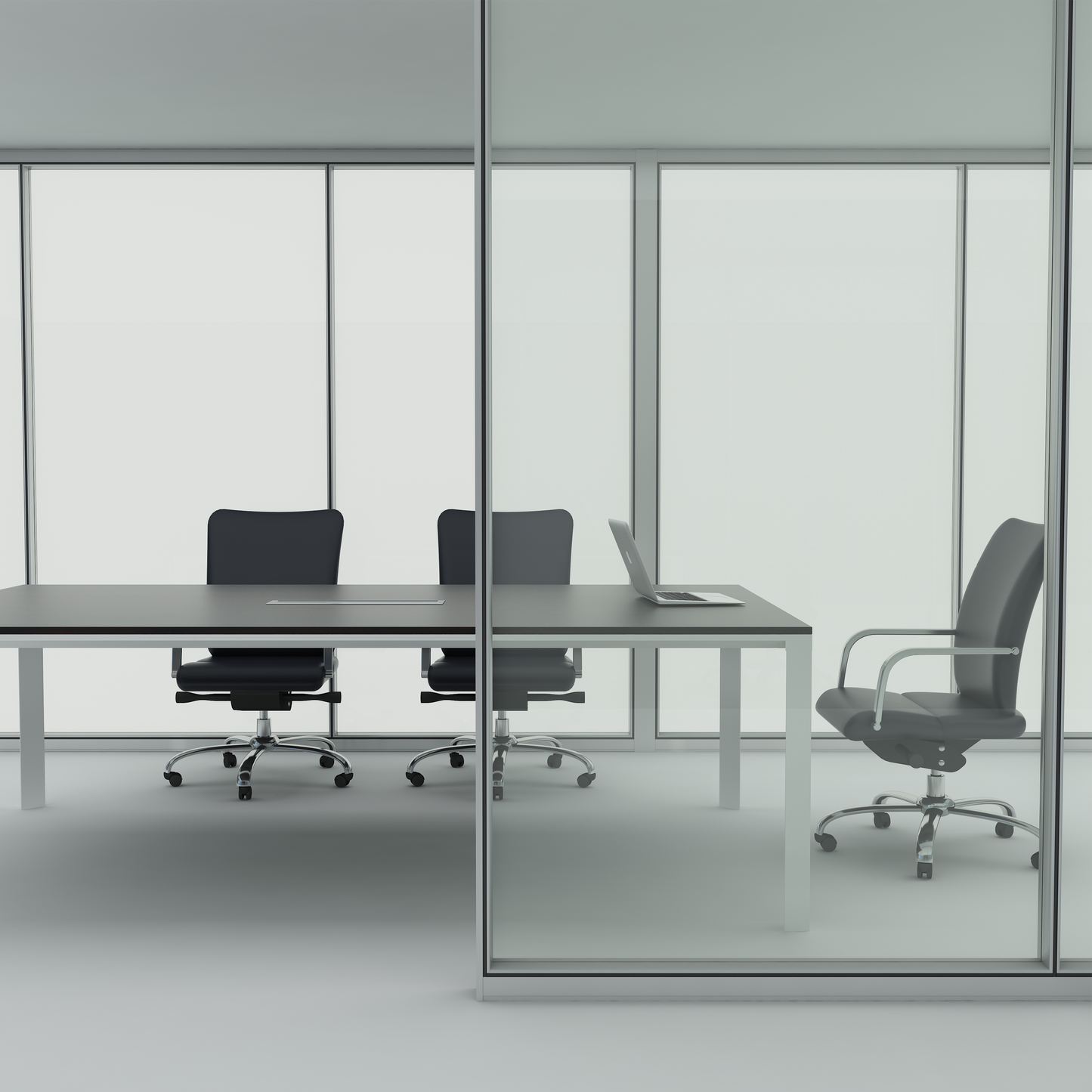 Single Frameless Glass Partition