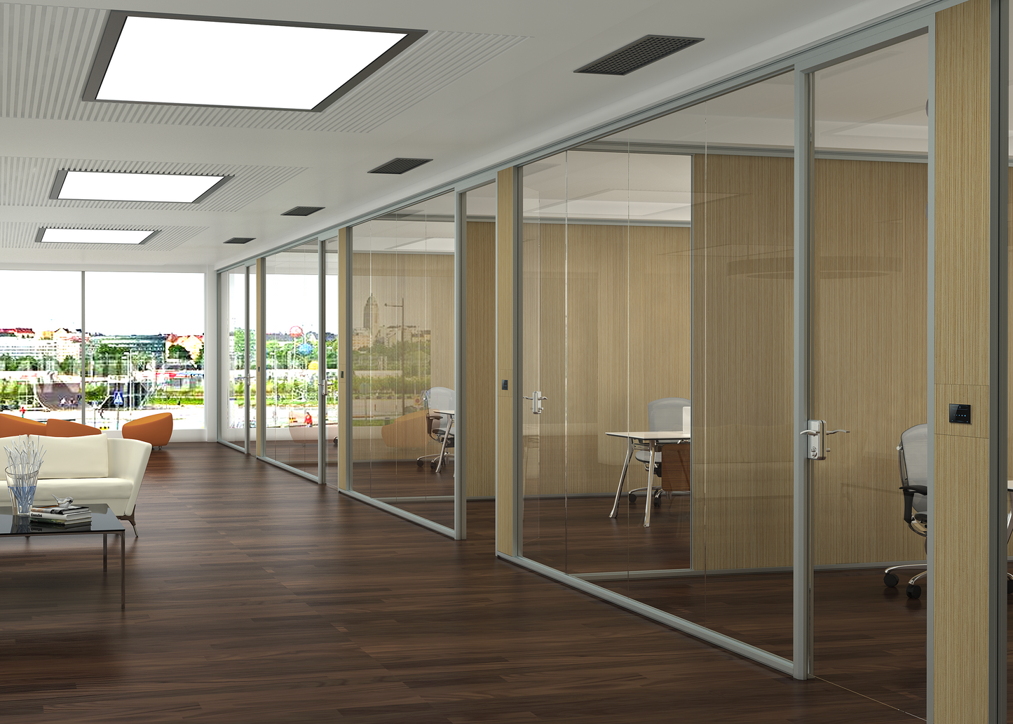 Single Frameless Glass Partition